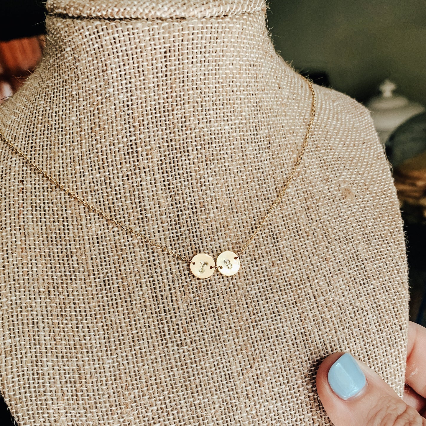 itty bitty initial necklace