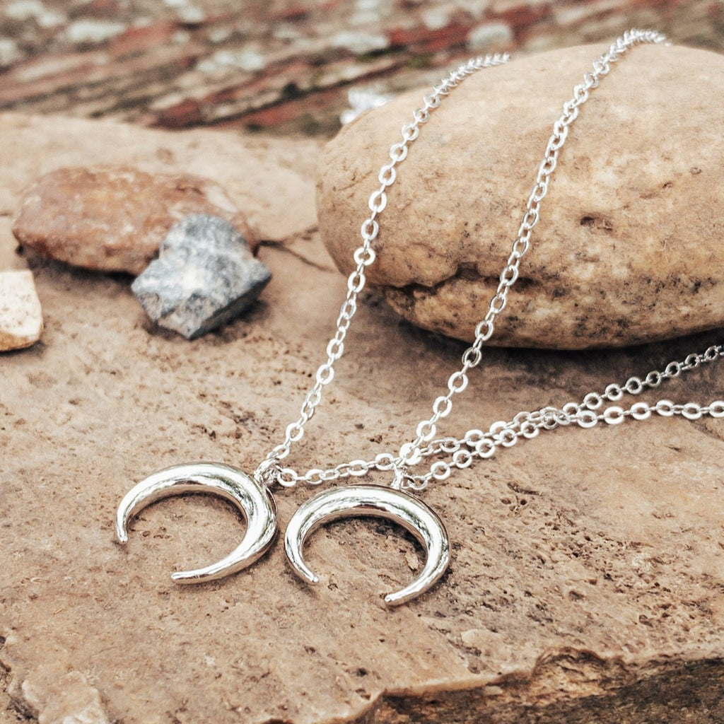 crescent horn necklace