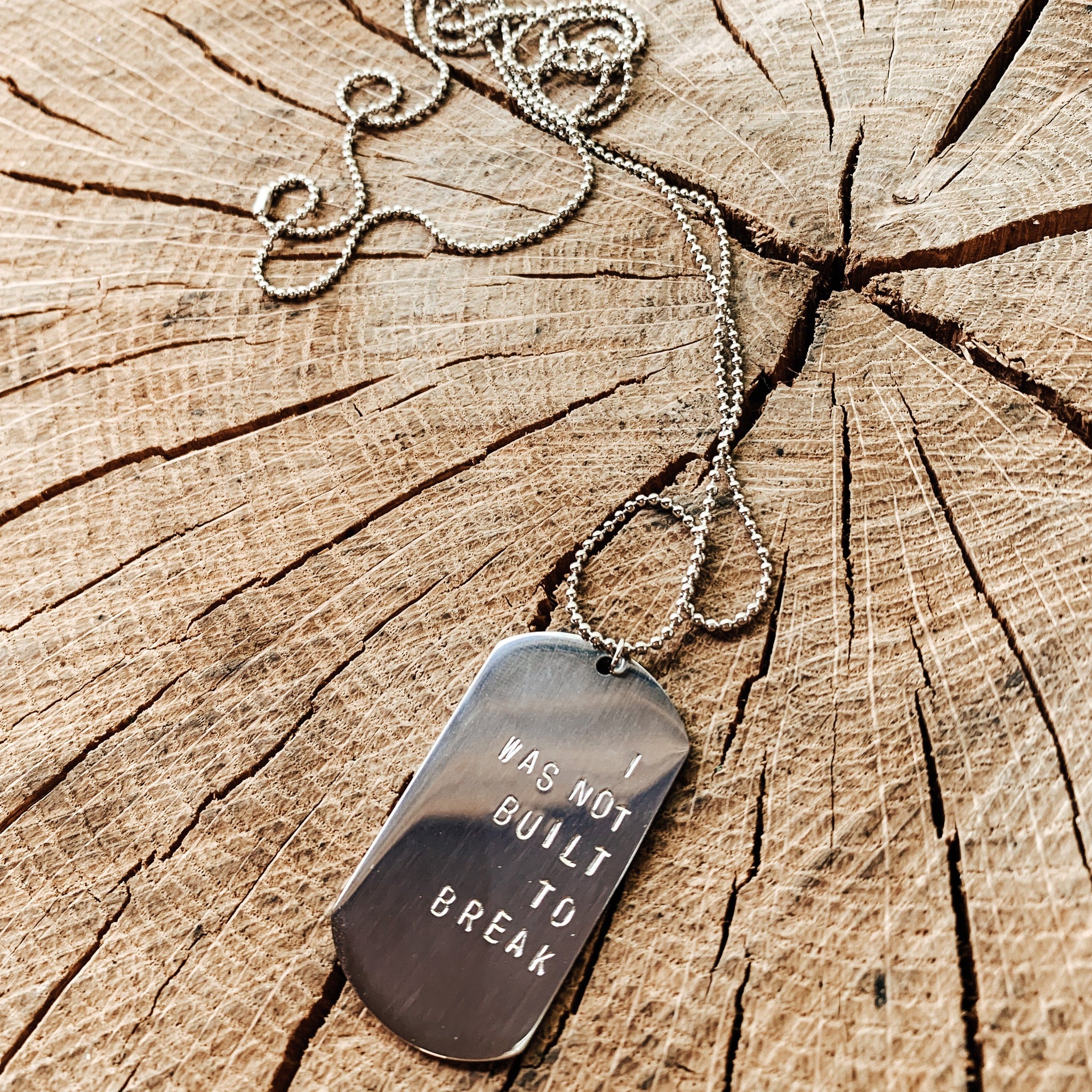 not built to break dog tag necklace