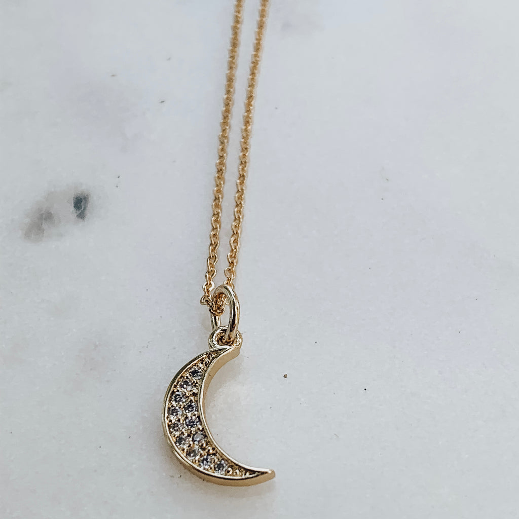 mini moon necklace