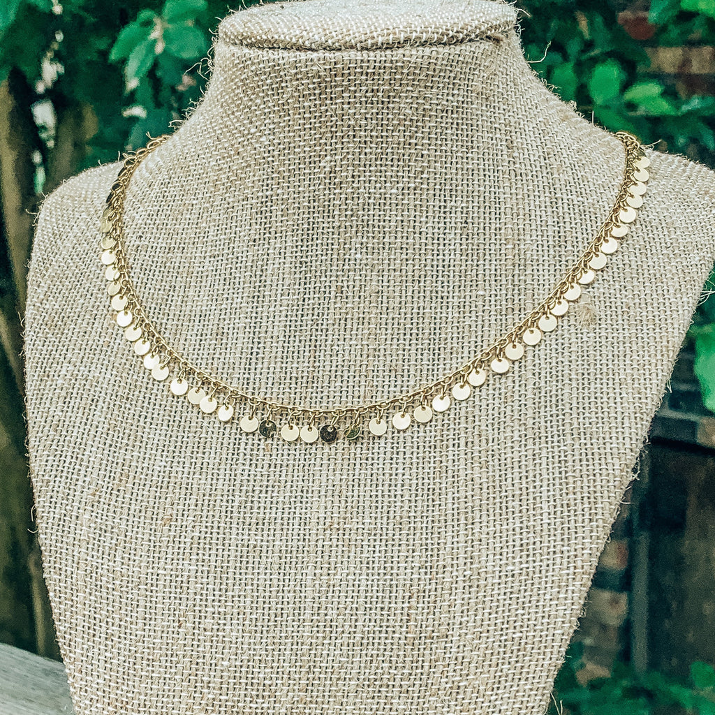 sequin layering necklace