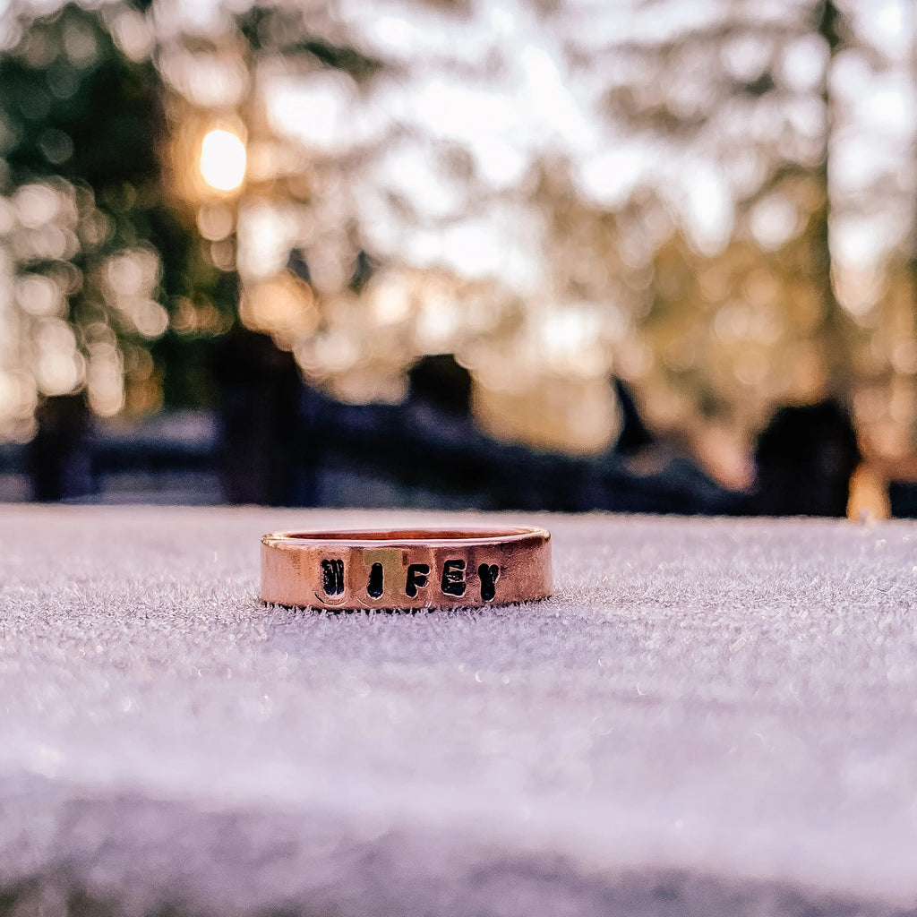 chunky copper ring