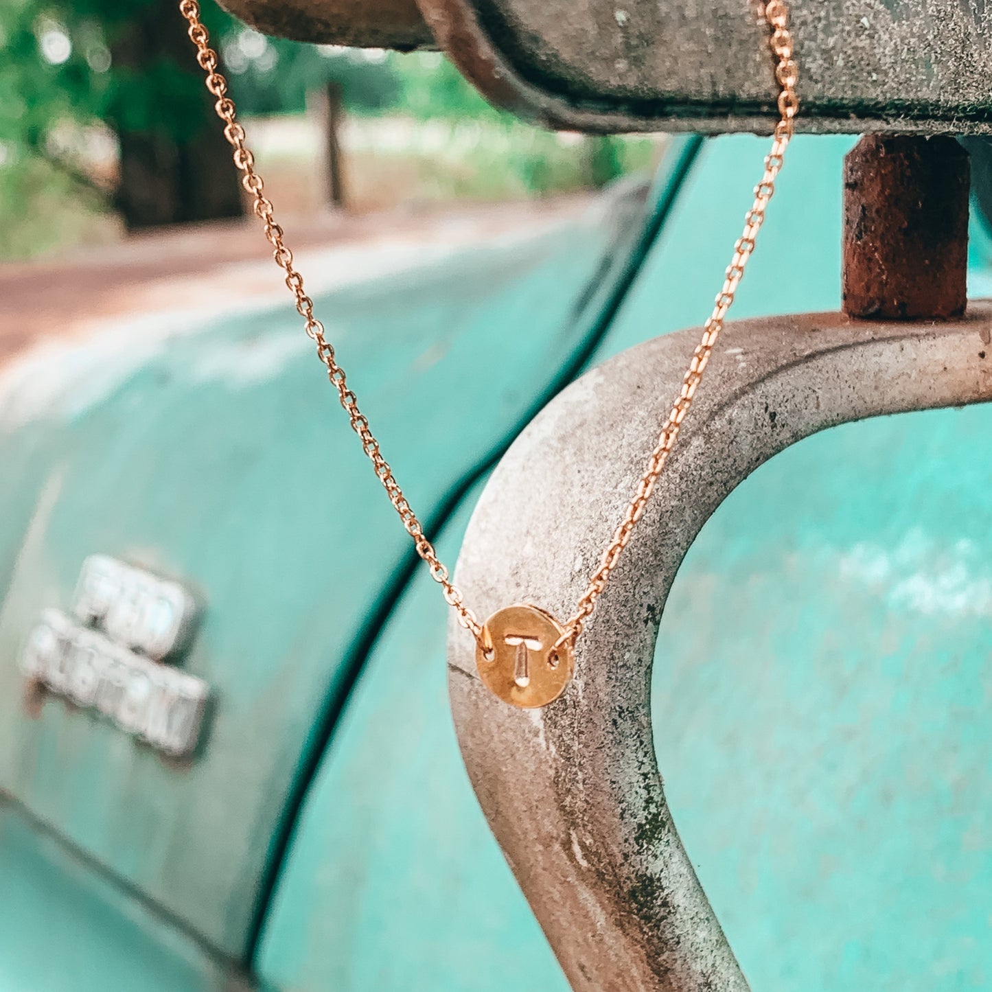 itty bitty initial necklace