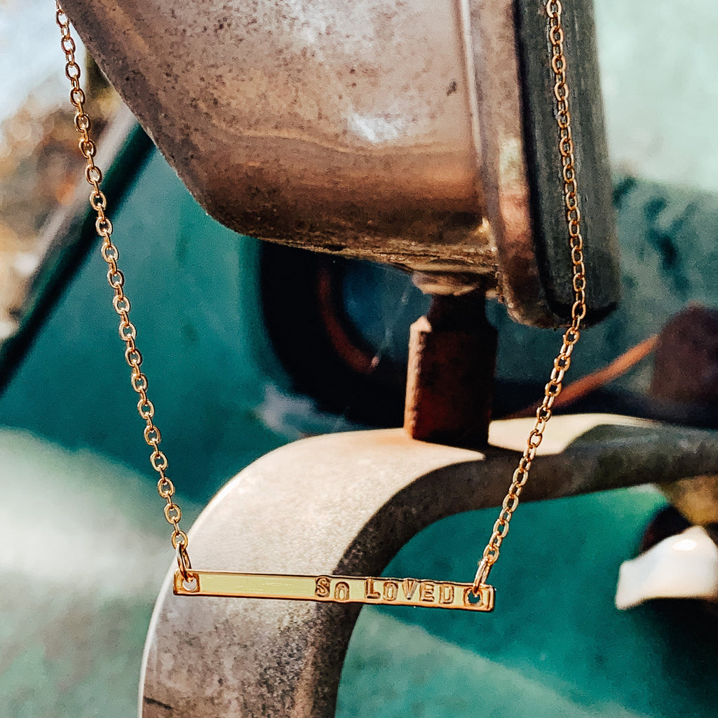 skinny bar necklace