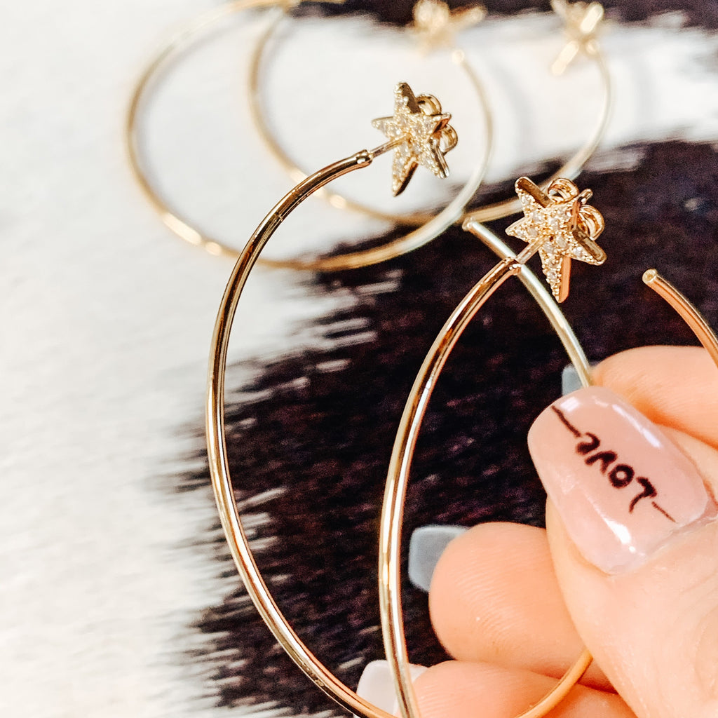 a star is born hoop earrings